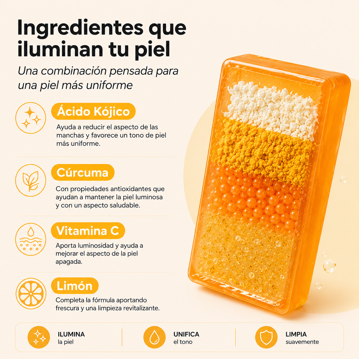 Jabón Antimanchas con Ácido Kójico