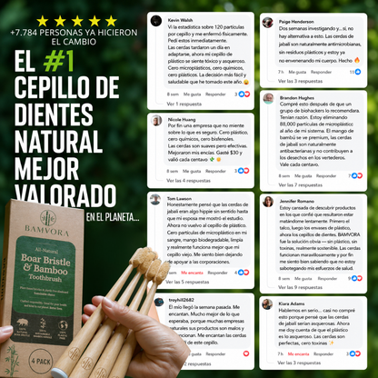 Cepillo Dental Natural Sin Cerdas de Plastico