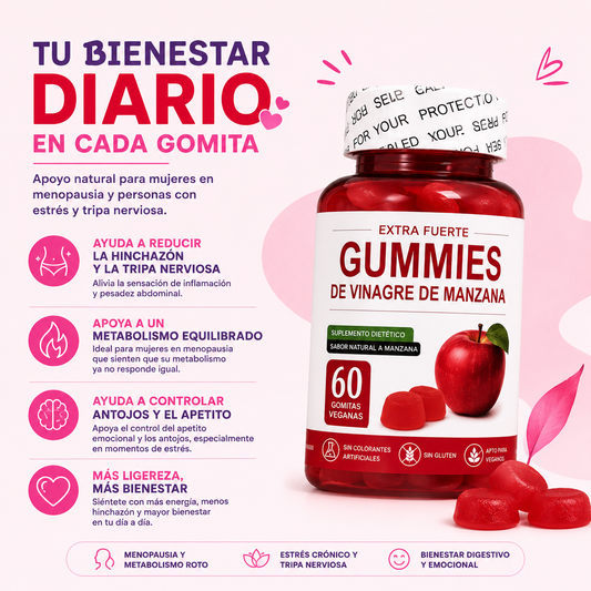 Equilibrio Digestivo con Gominolas de Vinagre de Manzana