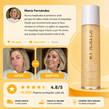 Spray Solar SPF 50 Sin Arruinar tu Maquillaje 75ML