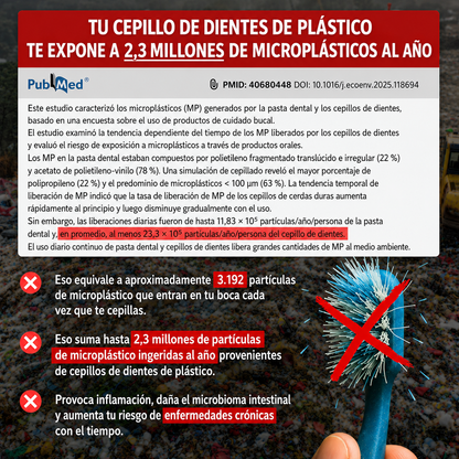 Cepillo Dental Natural Sin Cerdas de Plastico