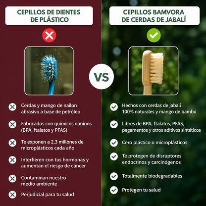 Cepillo Dental Natural Sin Cerdas de Plastico