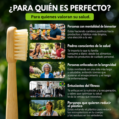 Cepillo Dental Natural Sin Cerdas de Plastico